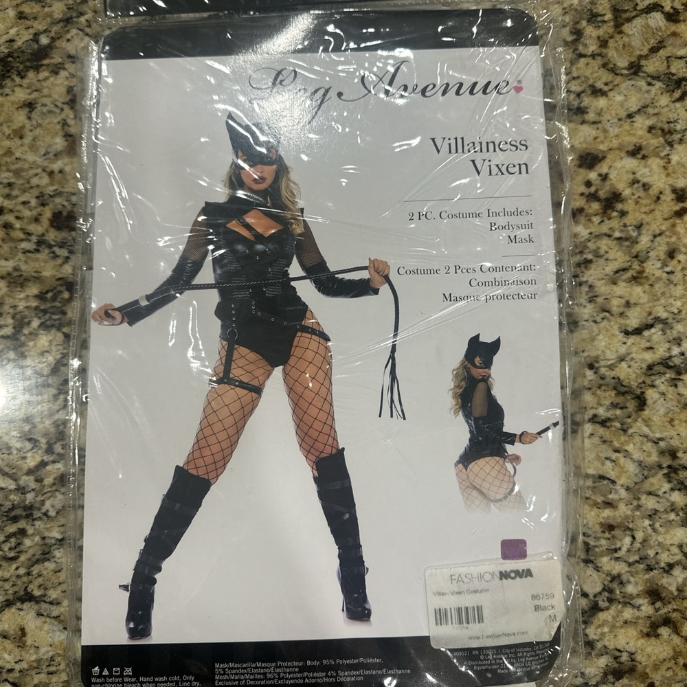 Women’s Holiday Cat Woman Costume-by Leg Avenue-Black Villainess-